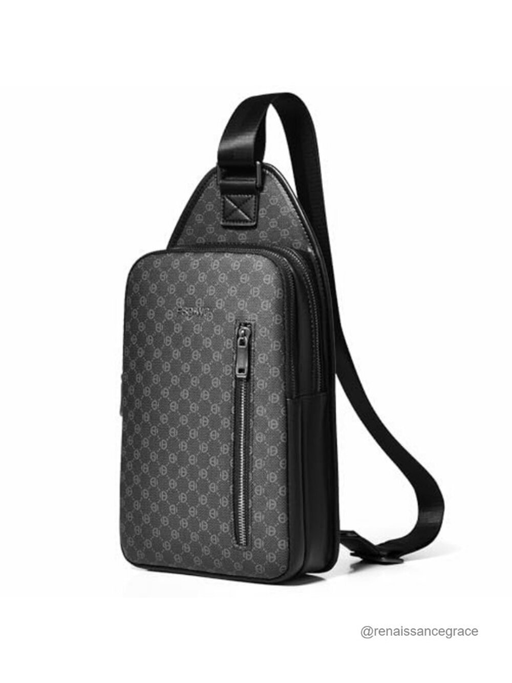 Men's PU Leather Sling Backpack Crossbody Shoulder Bag Travel Hiking